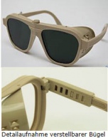 Nylonbrille oval, B�gel verstellbar DIN 5
