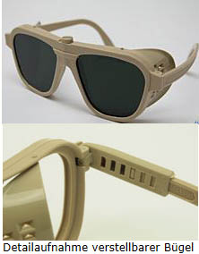 Nylonbrille oval, Bgel verstellbar DIN 5