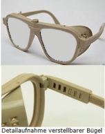Nylonbrille oval, B�gel verstellbar KLAR