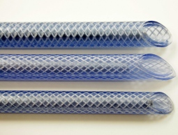 Gasschlauch mit Gewebeeinlage glasklar per m