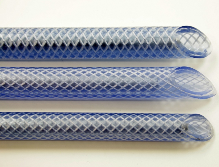 Gasschlauch mit Gewebeeinlage glasklar per m