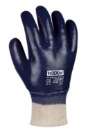 Nitril-Handschuh mit Strickbund blau  Gr. 10/XL