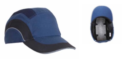 Schutz-Basebal-Kappe mit Stoschutz blau