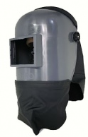 Kopfhelm mit Latz und Nackenschutz